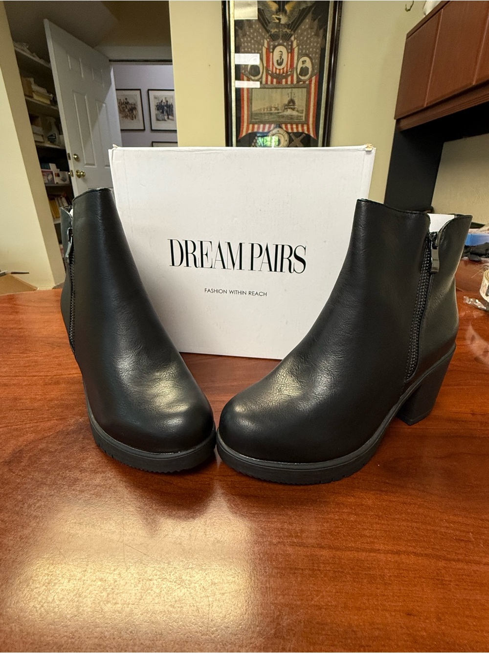 Dream Pairs Zoey-2 Black Ankle Booties Size 7 US